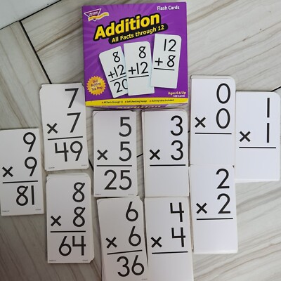 Trend Enterprises Flash Cards. Addition & Multiplication. All Facts 0 Through 12