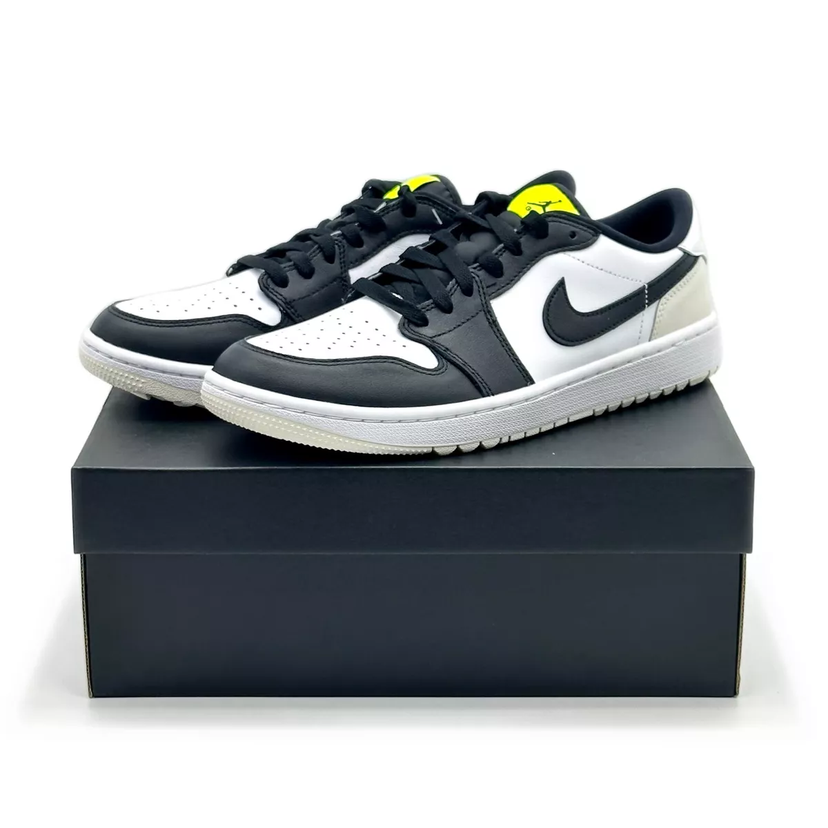 DD9315-108 Nike Air Jordan 1 Low Golf Phantom Volt Neon Yellow Black Grey White