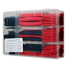 270 PCS XFITTING Heat Shrink Tubing Kit, 3:1 Adhesive Lined, Black & Red