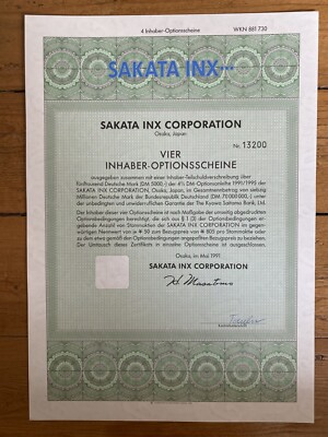 4 x SAKATA INX CORPORATION (GERMANY - JAPAN) (N)