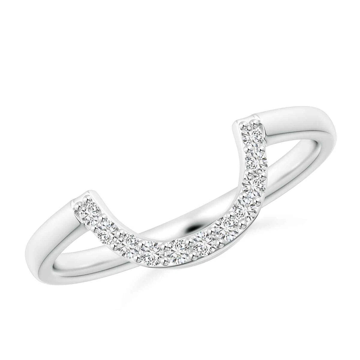 U shaped diamond clearance ring