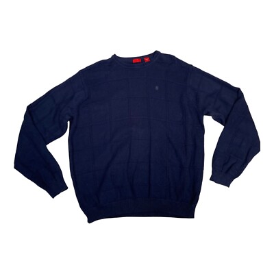 Izod Vintage Baumwollpullover XXL 2XL Mod Golf Baumwollpullover Marineblau