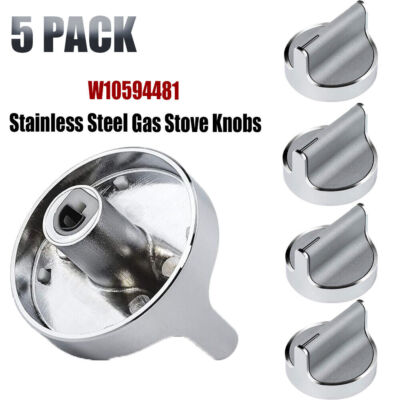 5x Range Knob (CAV 5) Compatible with Whirlpool WPW10594481 W10594481 W10698166