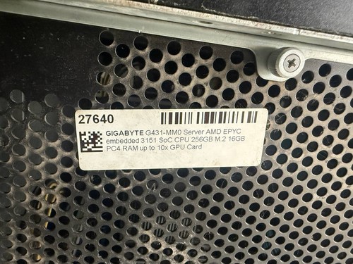 Gigabyte G431-MM0 with 10x P102-100 10GB Mining GPU (GTX 1080 Ti Hashrate) - Picture 3 of 3