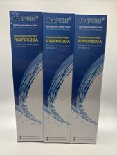 ICEPURE RWF0500A Refrigerator Water Filter Replacement 3-Pack   New Sealed