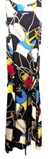 Lauren Ralph Lauren women's belted multicolor sleeveless dress vintage L preowne