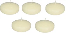 Large 3 Inch Ivory Floating Candles Bulk Pack for Events, Centerpieces, Spa, ...