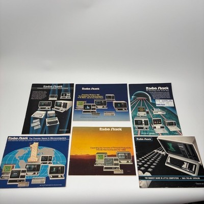 Radio Shack TRS-80 Prospekt Kataloge x6 Vintage Zeitschriften