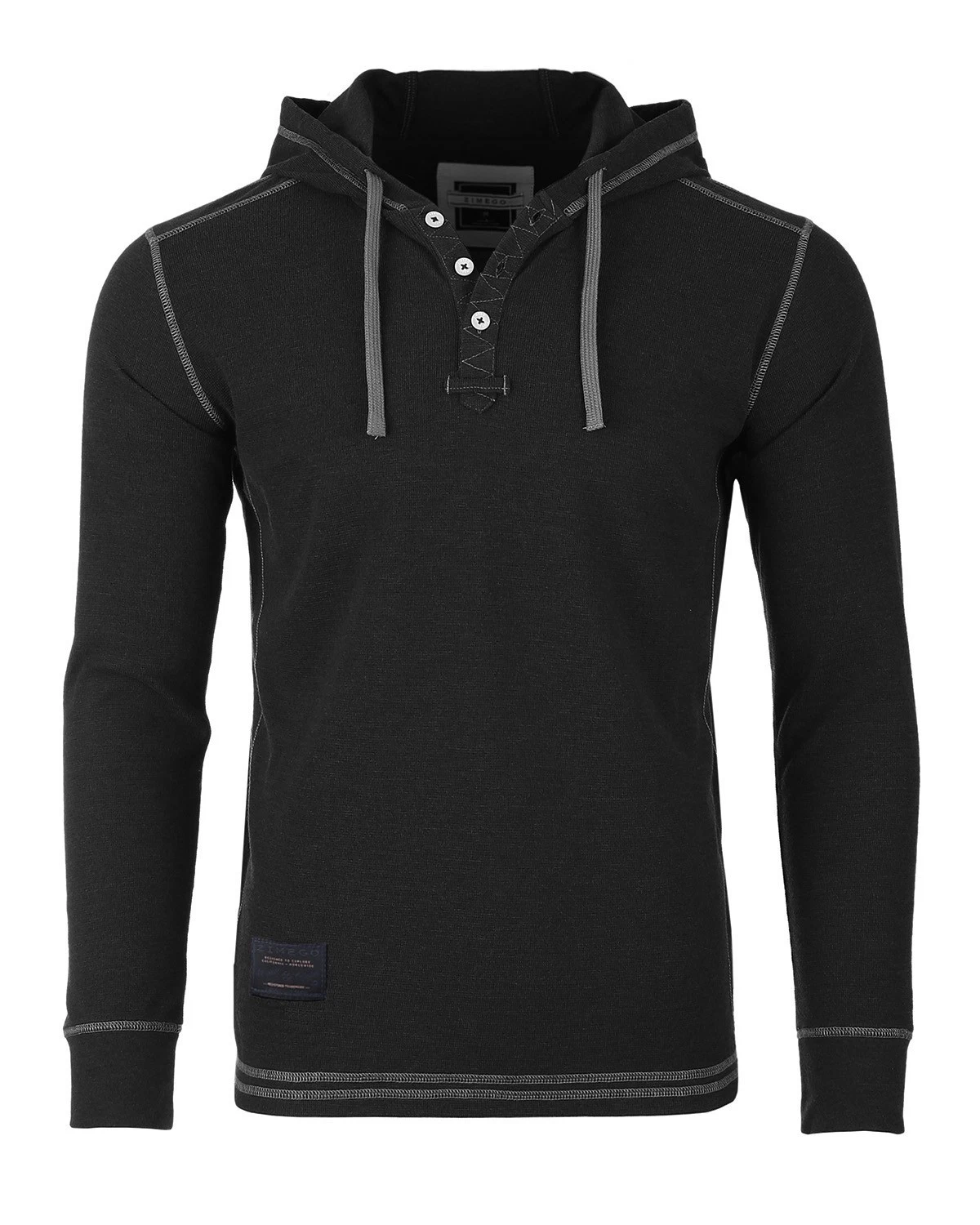 ZIMEGO Mens Waffle Pullover Hoodie - Long Sleeve Thermal Sweatshirt for Men
Opens in a new window or