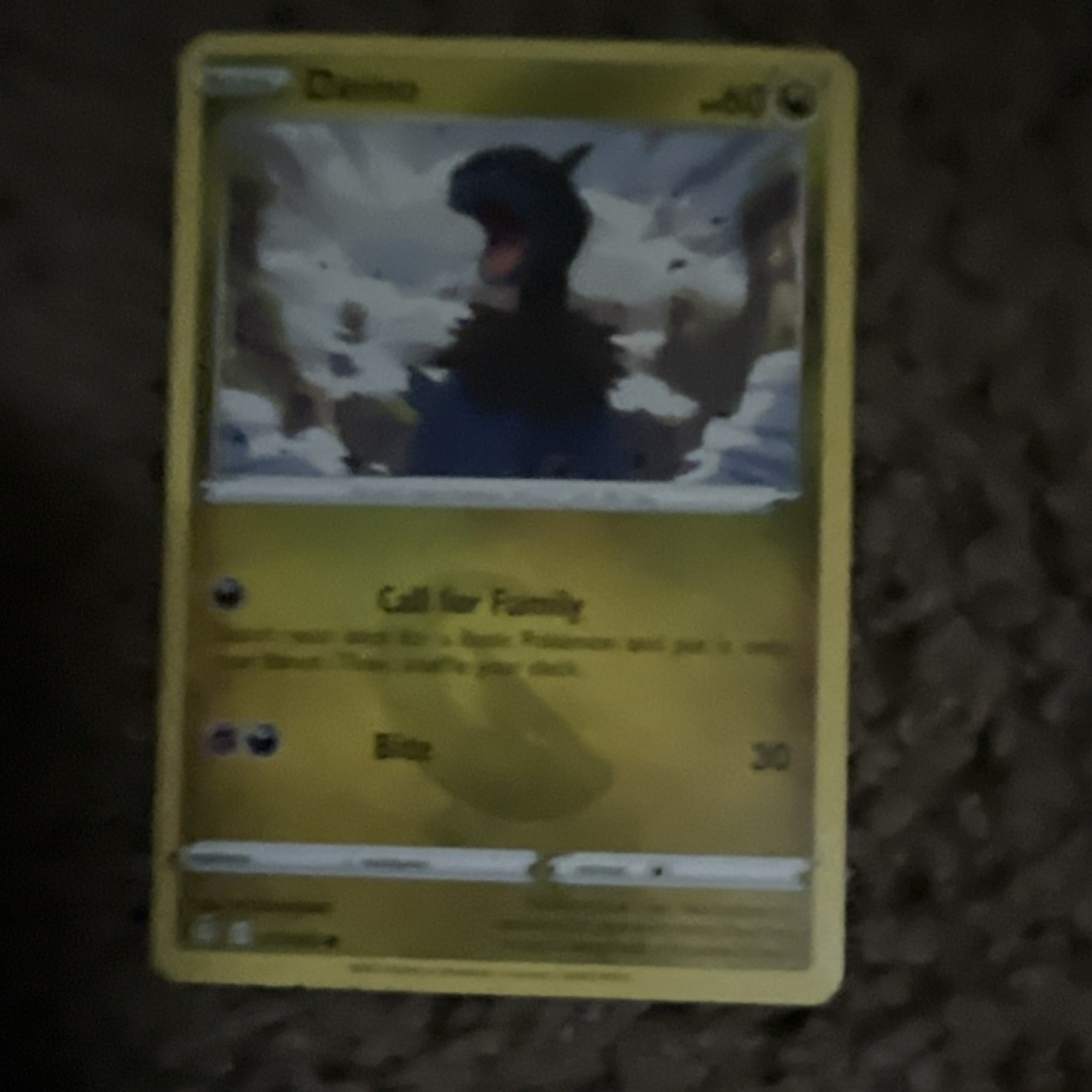 Pokémon Deino Basic Dragon Card 60 HP 30 Attack Regular Finish English
