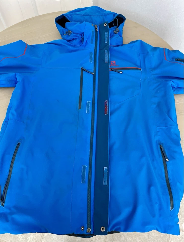 Abrigo Chaqueta de Invierno Salomon XXL Azul Brillante para Hombre - Senderismo Esquí Snowboard Foto 3 de 4