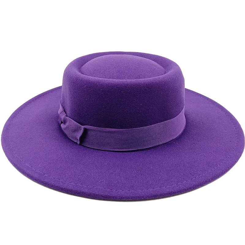 Sombrero Elevado Top Fedora Hat 2023 Nuevo Sombrero Fedora Europeo y Americano Jazz Foto 3 de 4