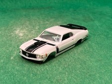 ORIGINAL AUTO WORLD T-JET, '70 FORD MUSTANG BOSS 302 BODY, WHITE/BLACK, NEW