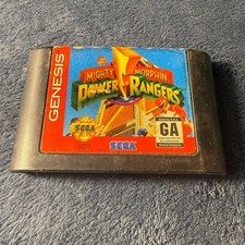 Mighty Morphin Power Rangers Sega Genesis Game Cartridge