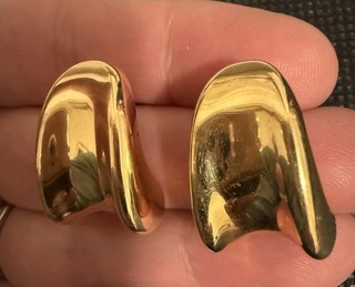 Vintage Statement Ohrringe 6 67 g 14 Karat Gelbgold Milor Italy