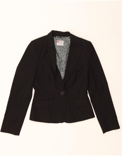 Oasis Damen 1 Knopf Blazer Jacke UK 8 Small schwarz Polyester AX05