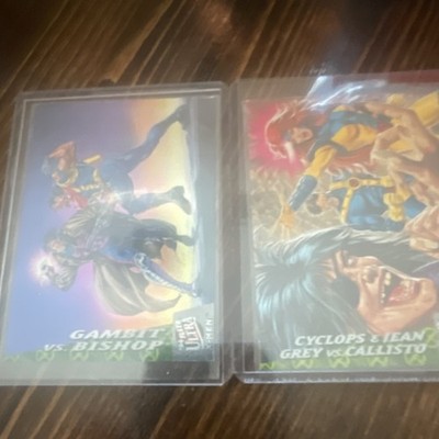 1994 Fleer Ultra  X-Men Cards: Gambit vs Bishop, Cyclops & Jean Grey vs Calli