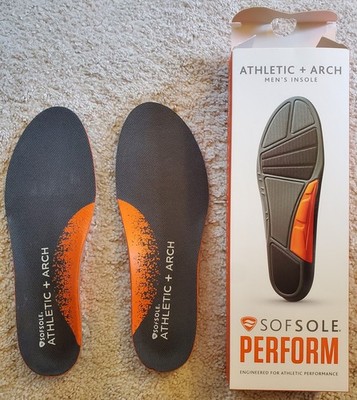 Sof Sole Athlete + Arch Men's Insole Size 9.5-10