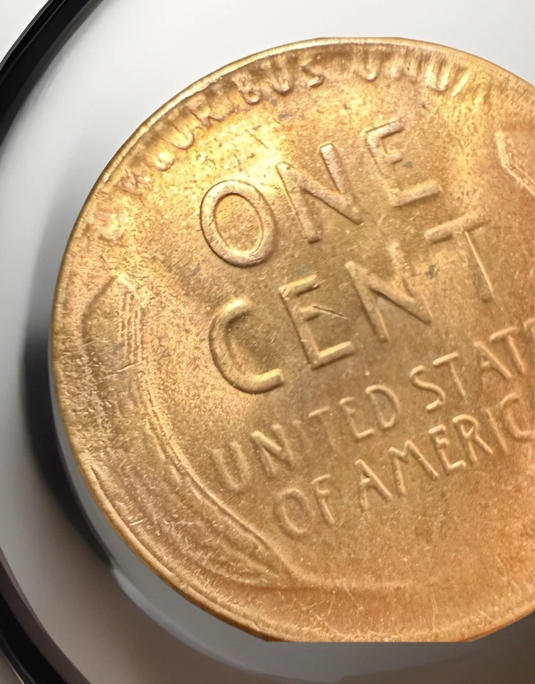 1955 LINCOLN PENNY DDO-003 BU STRIKE THROUGH GREASE POOR MAN DDO ERROR DIE CLASH - Image 3 of 4