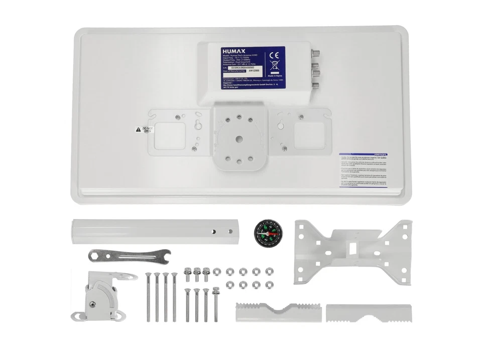 Humax Sat Flachantenne Quad Flat Satellitenantenne 4 Teilnehmer Set Satfinder - Bild 4 von 4