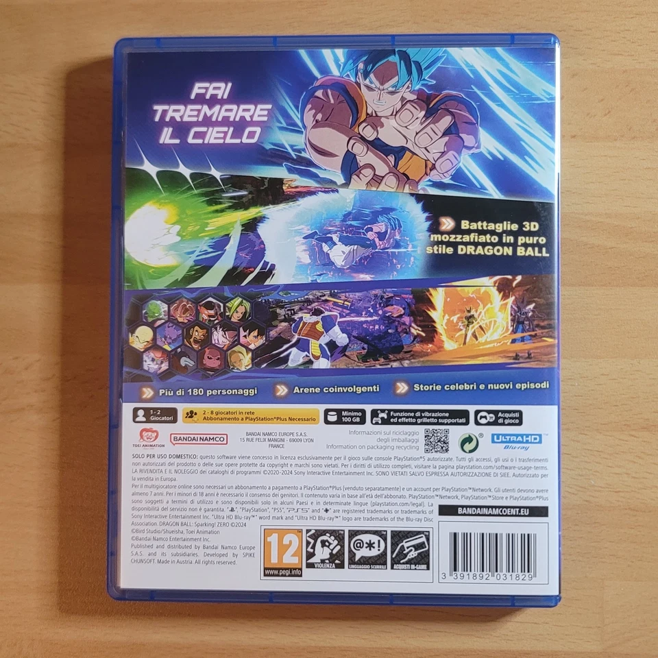 DRAGON BALL SPARKING! ZERO PS5 USATO, foto 2 di 3