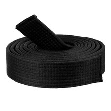 110 Inch/280cm Double Wrap Black Belts Durable Cotton-Polyester Blend Martial
