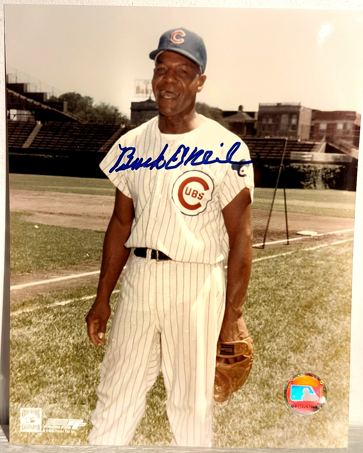 Buck O'Neil Signed 8x10 Photo Chicago Cubs Negro Leagues MLB Hologram