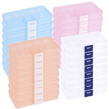 32 Pack 10 Grids Plastic Organizer Container, Colored Plastic Organizer Stora...