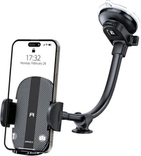 APPS2Car Cell Phone Holder for Car Dashboard Windshield Mount Black 