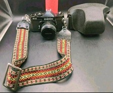 Chinon SLR Metal Body Camera W/1:17 f=50 mm lens & Case Vintage