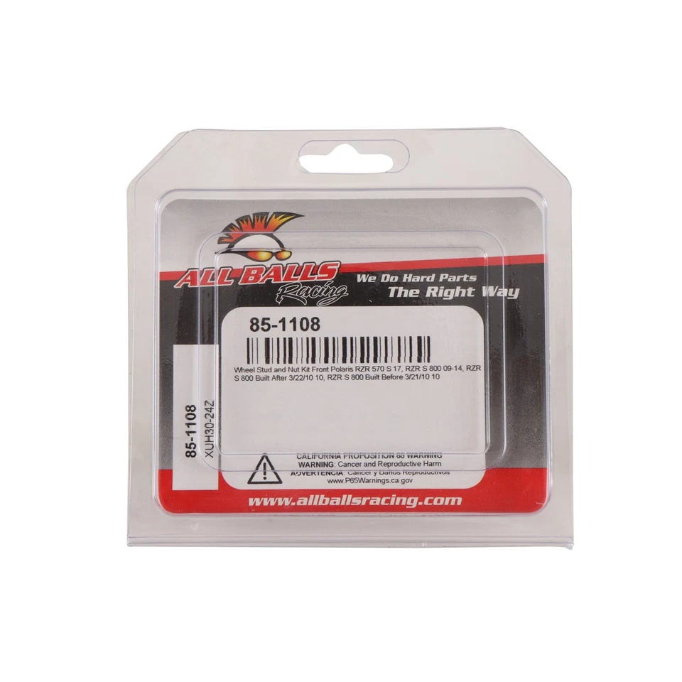 All Balls Wheel Stud and Nut Kit 85-1108 for Polaris RZR S 800 09 11-14 - Image 4 of 4