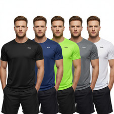 Men  s Quick Dry Short Sleeve Gym Running Moisture Wicking Training Sport T-Shirt