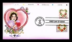 US COVER VICTORIAN LOVE FIRST DAY ISSUE COMBO PUGH HAND PAINTED