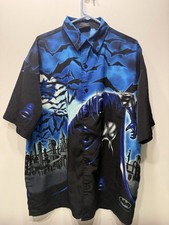 Batman Shirt Men's Large Comics AOP All Over Print DC Warner Bros 2001 VTG Y2K