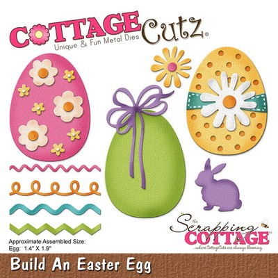 Fustelle Big Shot Sizzix Cottage Cutz Build An Easter Eg9 CC-233