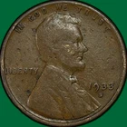 1933-D Lincoln Wheat Cent Fine F Coin #34951