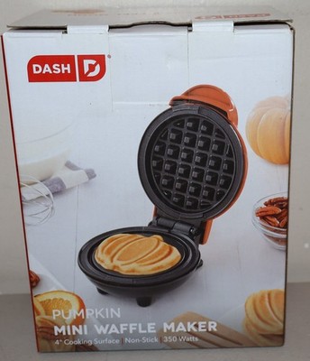 Dash Pumpkin Mini Waffle Maker, Orange Fall