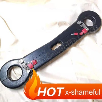 New Male Torture Binding Wood Scrotum Handcuffs Fixed Ball Stretcher Crusher