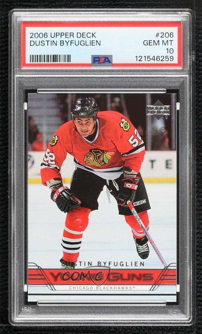 2006-07 Upper Deck Young Guns Dustin Byfuglien #206 PSA 10 GEM MT Rookie RC 8uc