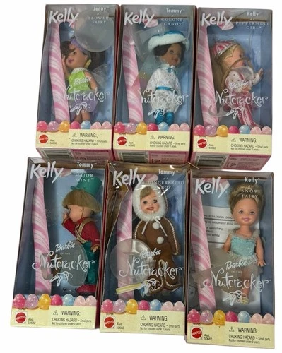 SET (6) IN BOX Vintage Barbie in the Nutcracker Kelly Tommy Jenny Dolls COMPLETE