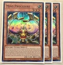 Yugioh! 3x Mind Procedure DUAD-EN015 Super Rare 1st Ed NM
