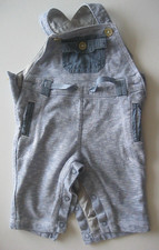 Next Blue / White Marl, Lined Dungarees. Age 0 - 3 months.
