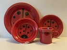 Fiestaware LADY BUG 4 piece setting Scarlet Red LADYBUG discontinued Fiesta