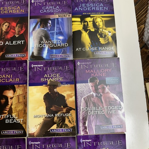 LOT OF 24 HARLEQUIN INTRIGUE NOVELS (LARGER PRINT) Mixed Authors - Picture 12 of 19