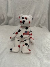 Ty Beanie Baby Multicolor Glory The Bear Stuffed Animal Plush Good Used Toy