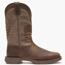Rebel™ by Durango® Brown Distressed Flag Embroidery Western Boot