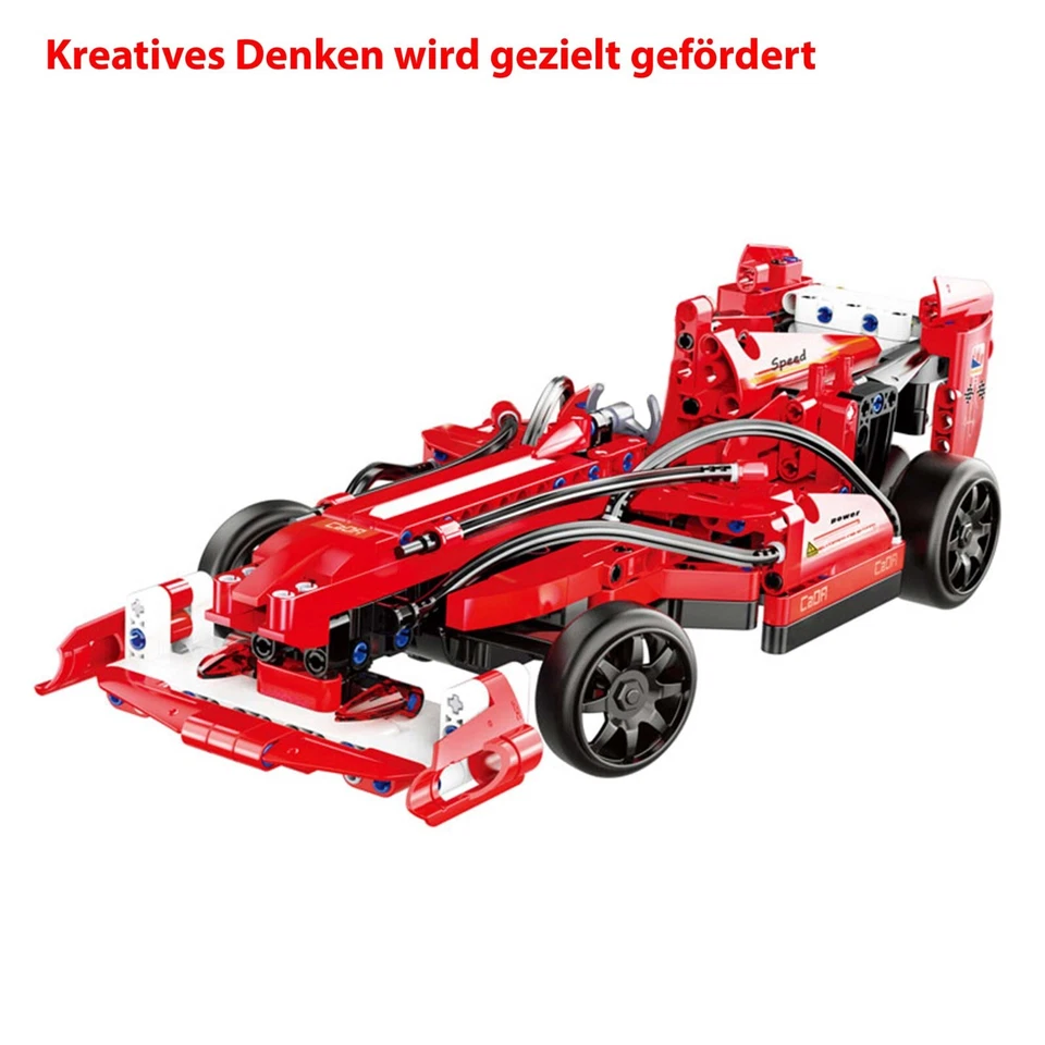RC ferngesteuertes Formel 1 Auto, Fahrzeug aus Bausteinen mit Akku und Ladekabel - Bild 3 von 4