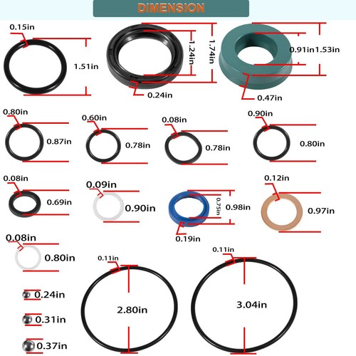 Floor Jack Seal Rebuild Kit for 328.12160 Sears Craftsman Floor Jack 2 Ton - Picture 2 of 12