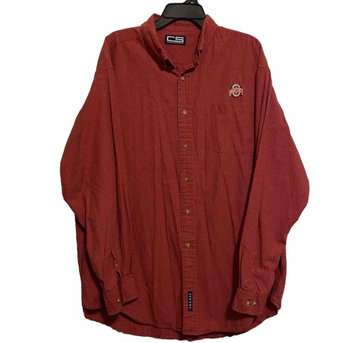 Ohio State Longsleeve Shirts Red Mens Size XXL Button Down