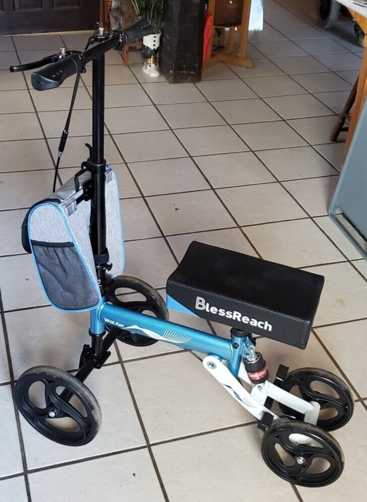 BlessReach Economy Knee Scooter, Steerable Knee Walker, Foldable Knee